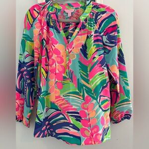 Lilly Pulitzer Women’s Multicolor Floral Blouse